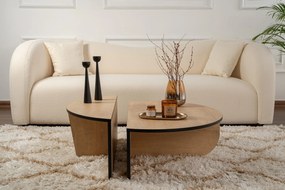 Dohányzóasztal Orion - Honey Oak, Fekete
