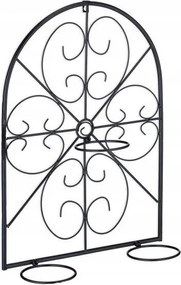 Virágtartó, fekete – fém virágtartó, erkélyre