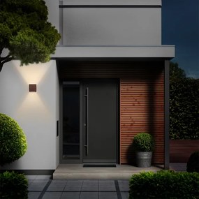 Brilagi - CUBE LED kültéri fali lámpatest, 6W, 230V, barna, IP54