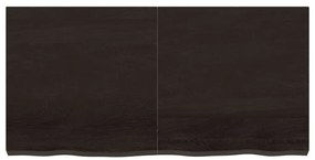sötétbarna kezelt tömör tölgyfa asztallap 120x60x(2-6) cm