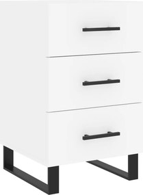 vidaXL fehér szerelt fa éjjeliszekrény 40 x 40 x 66 cm