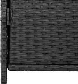 vidaXL fekete polyrattan kerti tárolószekrény 55 x 59 x 80 cm