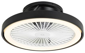 Intelligens mennyezeti ventilátor fekete, LED-del távirányítóval - Dave
