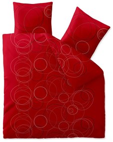 Renforcé pamut ágynemű CHARA piros Ágyneműhuzat mérete: 2 db 80 x 80 cm | 200 x 200 cm