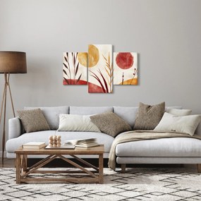 Kép - Növények és körök (90x60 cm)
