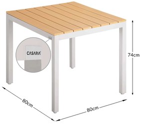 Casaria® Bern 1+4 alumínium kerti szett - szürke