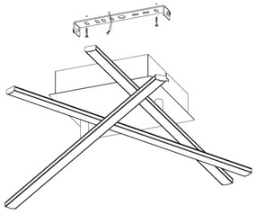 Eglo 95567 - LED Mennyezeti lámpa LASANA 1 LED/13,2W/230V