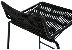 Fekete fém bárszék (ülésmagasság 65 cm) Emily – Marckeric