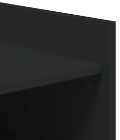 fekete szerelt fa cipőszekrény 74,5 x 37,5 x 100 cm