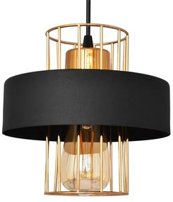 Csillár zsinóron VOLTA 1xE27/15W/230V fekete/arany