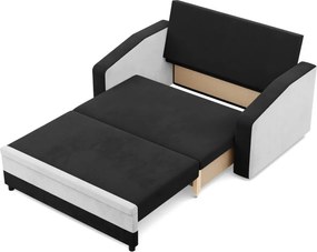 Hewlet kanapé, szövet anyag, fekete - fehér