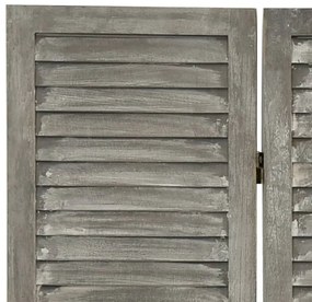 szürke 3 paneles tömör faparaván 106,5 x 166 cm
