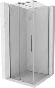 Mexen Velar, zuhanykabin tolóajtóval 100 (ajtó) x 100 (fal) cm, 8mm átlátszó üveg, króm profil, 871-100-100-01-01