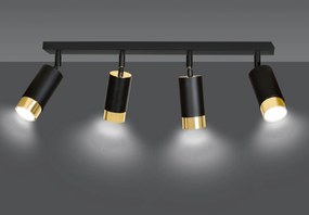 Emibig modern spot lámpa hiro fekete arany emi965/4