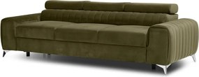 Khaki bársony kinyitható kanapé 261 cm Laurence – ELTAP