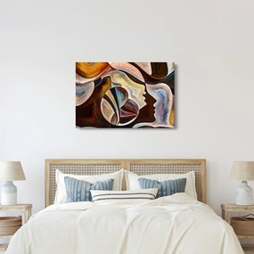 Kép - Absztrakció fejek (90x60 cm)