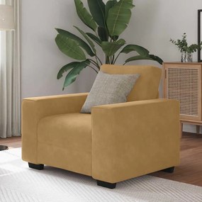 barna bársony kanapéfotel 60 cm