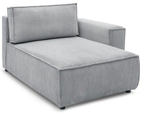 Világosszürke kordbársony kanapé modul (jobb oldali) Nihad modular – Bobochic Paris