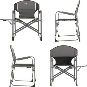 DIVERO Kempingszék szett asztal-italtartó 2 db világosszürke