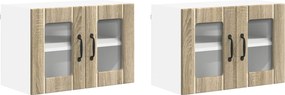 vidaXL Konyhaszekrény 2 pcs Sonoma tölgy 60 x 31 x 40 cm Faanyag