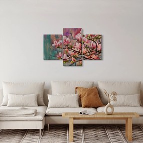 Kép - olajfestmény, virágzó Sakura (90x60 cm)
