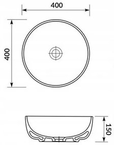Cersanit Moduo - asztali mosdó 40x40 cm, fehér, K116-048