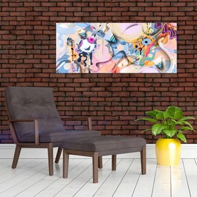 Kép - mesebeli absztrakció (120x50 cm)