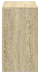sonoma tölgy színű szerelt fa LED-es TV-szekrény 91x34x61 cm