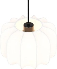 Fehér fém függőlámpa textil búrával ø 25 cm Madleine – Reality