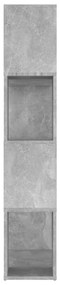 betonszürke térelválasztó könyvszekrény 80 x 24 x 124,5 cm