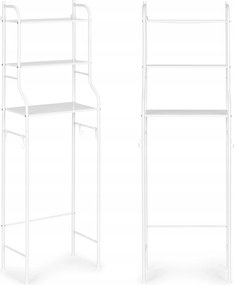 ModernHome Wc feletti tárolóállvány 3 polccal 152 x 46,5 cm, fehér
