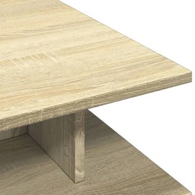 sonoma tölgy színű szerelt fa dohányzóasztal 102x55x35 cm