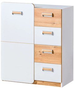 Komód Lavendon L6 (tölgy nash + fehér). 1042036