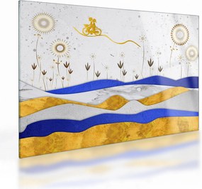Kép - Arany hegyek (üvegen) (70x50 cm)
