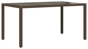 vidaXL 7 részes barna polyrattan kerti bisztrógarnitúra párnákkal