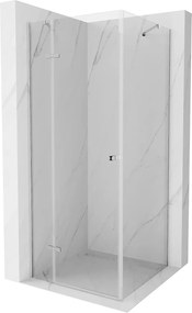 Mexen Roma Zuhanykabin nyíló ajtóval   90 x 90 cm,  átlátszó üveg, króm - 854-090-090-01-00 Nyiló ajtós