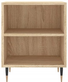 2 db sonoma tölgy színű szerelt fa éjjeliszekrény 40x30x50 cm