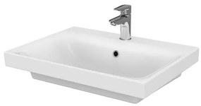 Cersanit S801-223-DSM - MODUO falra szerelhető fürdőszobai szekrény mosdóval, fényes fehér