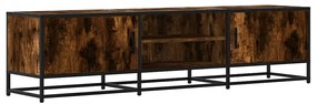 füstös tölgy színű szerelt fa és fém TV-szekrény 160x35x41 cm
