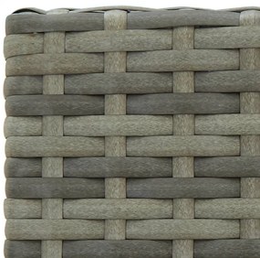 5 részes szürke polyrattan kültéri bárszett kartámasszal