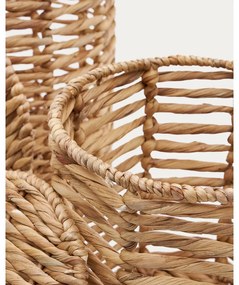 Natúr színű vízijácint játéktároló kosár szett 2 db-os ø 30x50 cm Venezia – Kave Home