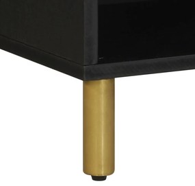 fekete szerelt fa TV-szekrény 80 x 33 x 46 cm
