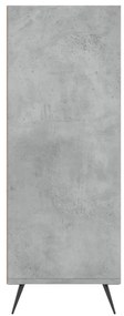 betonszürke szerelt fa könyvespolc 69,5 x 32,5 x 90 cm