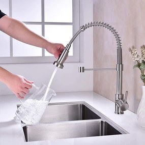 Konyhai csaptelep Rea Spring Nickel Brush INOX