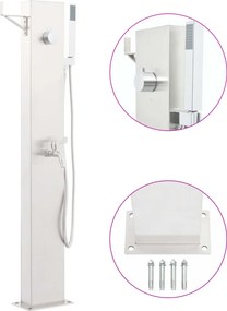 vidaXL rozsdamentes acél kerti zuhanycsaptelep 110 cm