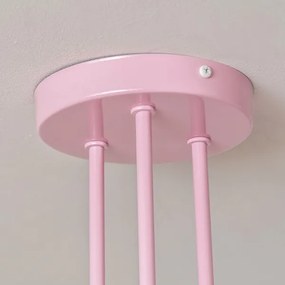 Felületre szerelt OXFORD csillár 3xE27/15W/230V rózsaszín