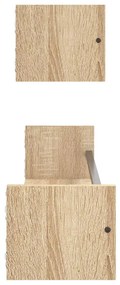 2 db sonoma tölgy fali polc rúddal 80 x 16 x 14 cm