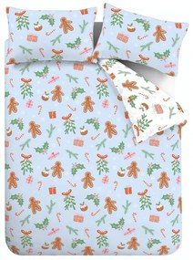 Kék kétszemélyes-hosszabbított mikroszálas ágyneműhuzat 230x220 cm Gingerbread – Catherine Lansfield