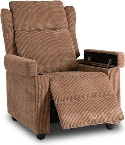 Dönthető fotel barna kord kárpittal – SPENCER