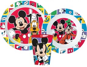 Disney Mickey Better Together étkészlet, micro műanyag szett, pohárral 260 ml